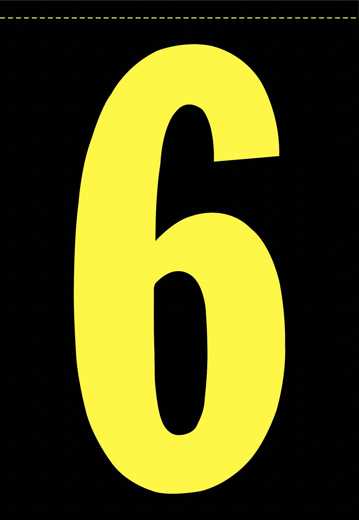 electromark number label 6 yellowblack 6 12 character height 1