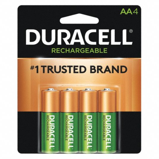 Duracell Batteries, Rechargeable, AA, NiMH, 1.2V, 4 Pack - 4 batteries