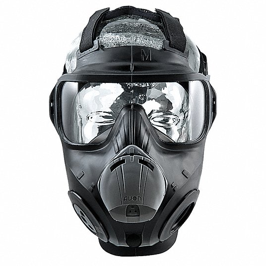 Gas Mask: Polyurethane, 6 Suspension Points, L Mask Size