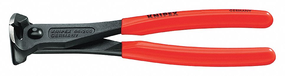 KNIPEX END CUTTING NIPPERS 7-1/4 IN L RED - End Cutting Pliers