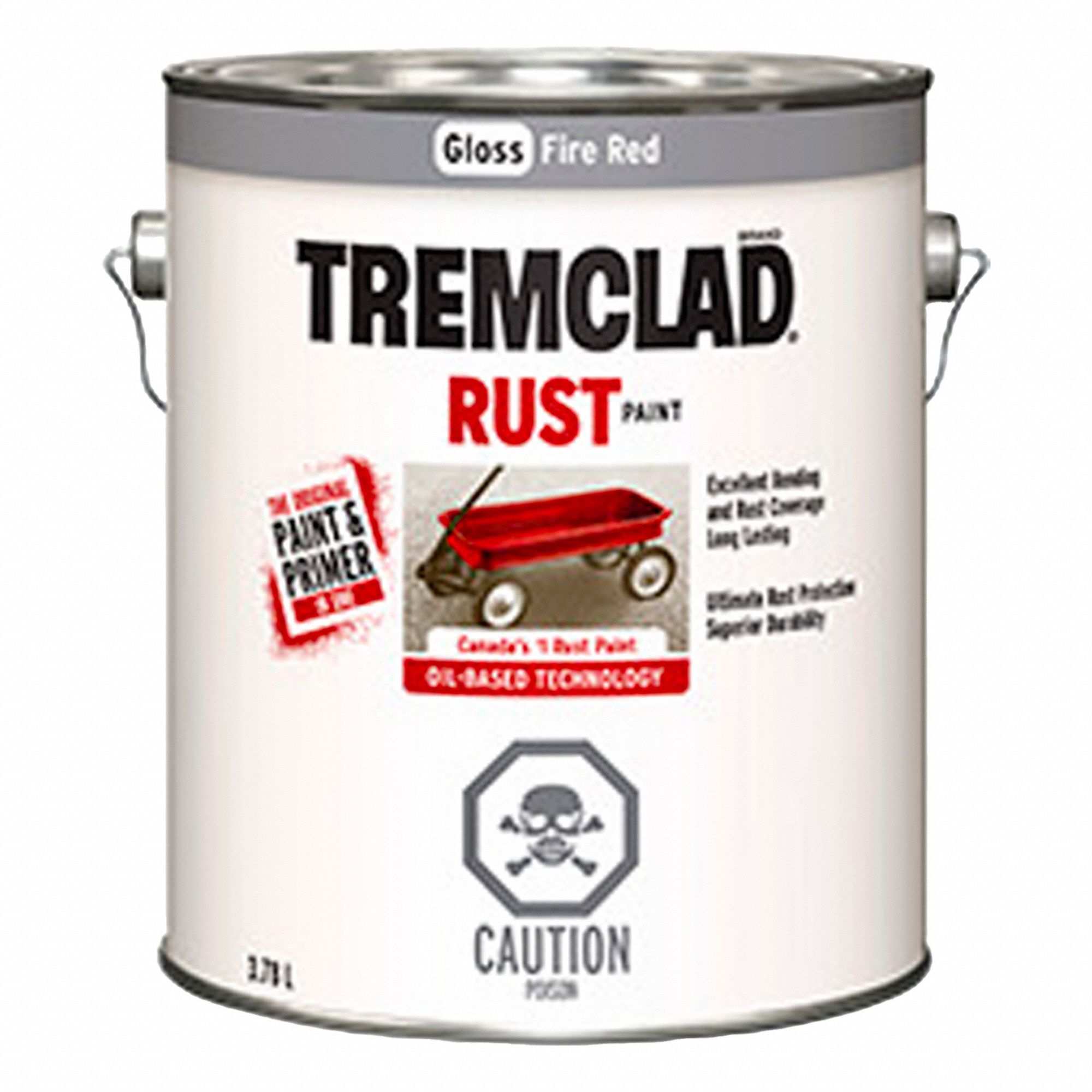 PEINT,BRILLANT,RÉSIST RLE,RGE INCENDIE,1 GALLON,À BASE D'HLE