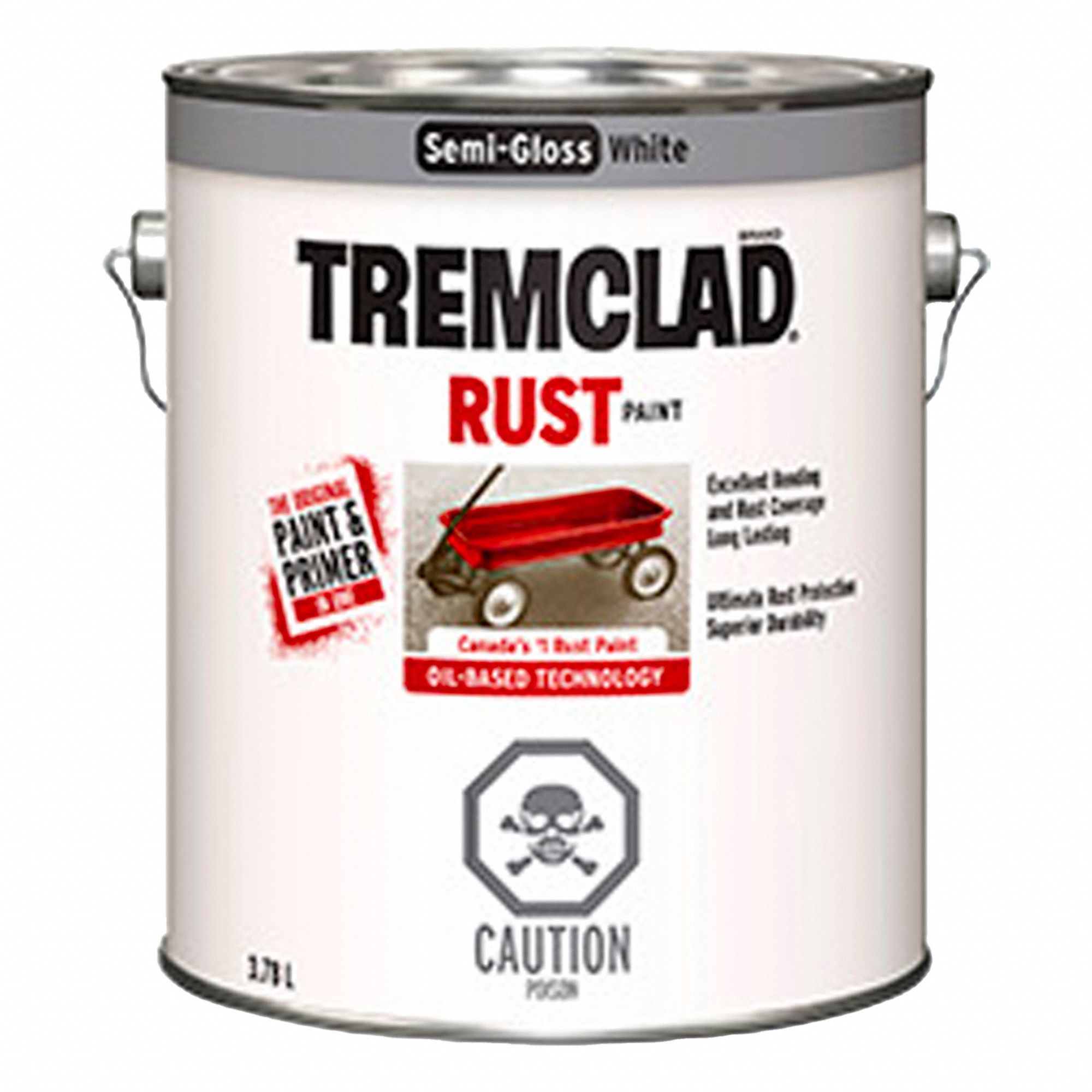 PEINT,BRILLANT,RÉSIST RLE,BLC,1 GALLON,À BASE D'HLE