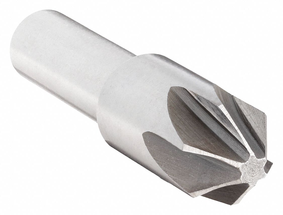 Countersink: 1 1/4 in Body Dia., 1/2 in Shank Dia., Bright (Uncoated) Finish