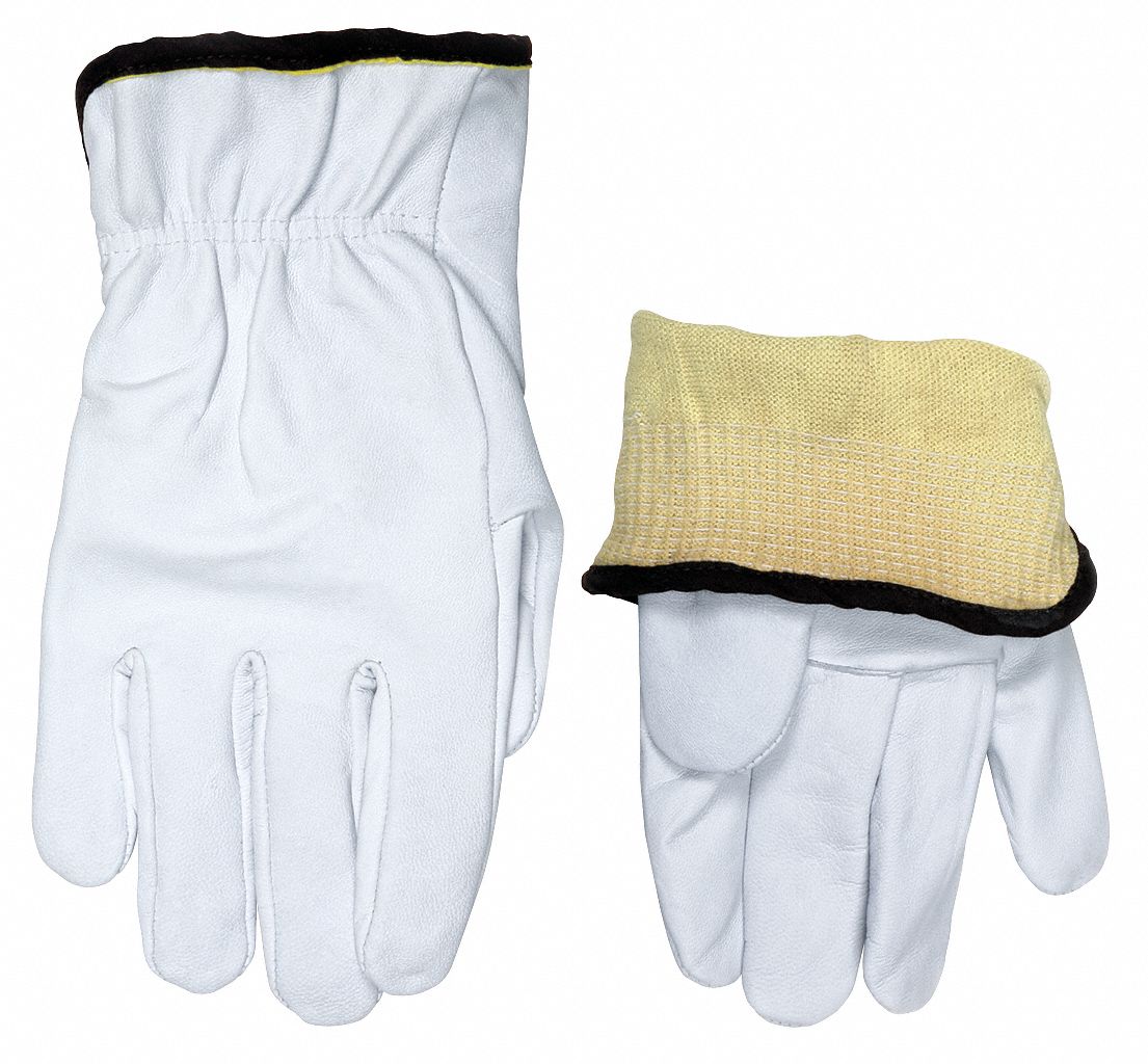 H5449 Leather Gloves White XL PR