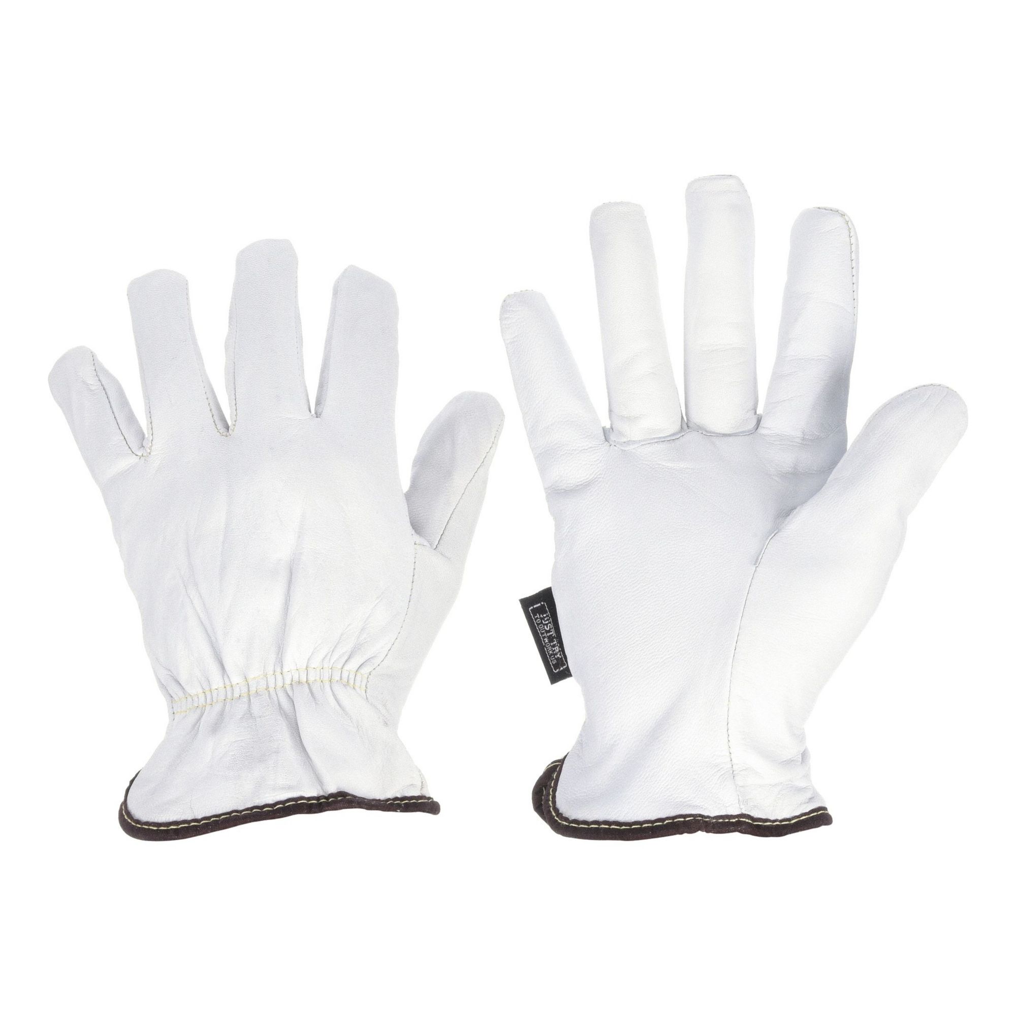 Leather Gloves: 2XL ( 11 ), Drivers Glove, Goatskin, Premium, ANSI Cut Level A5, 1 PR