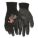 COATED GLOVES, M (8), SMOOTH, PUR, DIPPED PALM, ANSI ABRASION LEVEL 3, BLK, KNIT WRIST