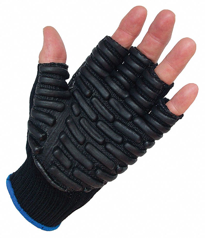 IMPACTO Coated Gloves XL ( 10 ), Knit Glove, Fingerless, Black, Knit