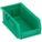 HANG AND STACK BIN, 4⅛ IN X 7⅜ IN X 3 IN, GREEN, LABEL HOLDERS, 15 LB LOAD CAPACITY