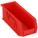 HANG AND STACK BIN, 4⅛ IN X 10⅞ IN X 4 IN, RED, LABEL HOLDERS, 30 LB LOAD CAPACITY