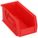 HANG AND STACK BIN, 5½ IN X 10⅞ IN X 5 IN, RED, LABEL HOLDERS, 30 LB LOAD CAPACITY