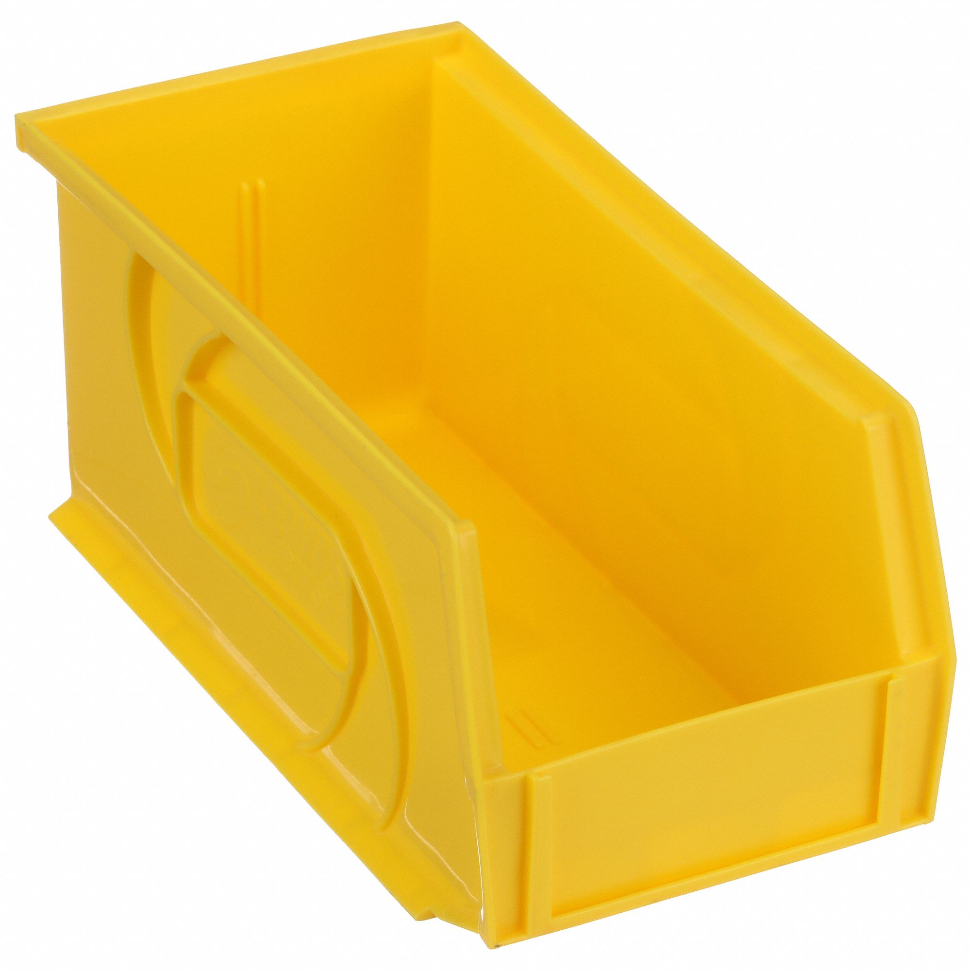 HANG AND STACK BIN, 5½ IN X 10⅞ IN X 5 IN, YELLOW, LABEL HOLDERS