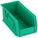 HANG AND STACK BIN, 5½ IN X 10⅞ IN X 5 IN, GREEN, LABEL HOLDERS, 30 LB LOAD CAPACITY