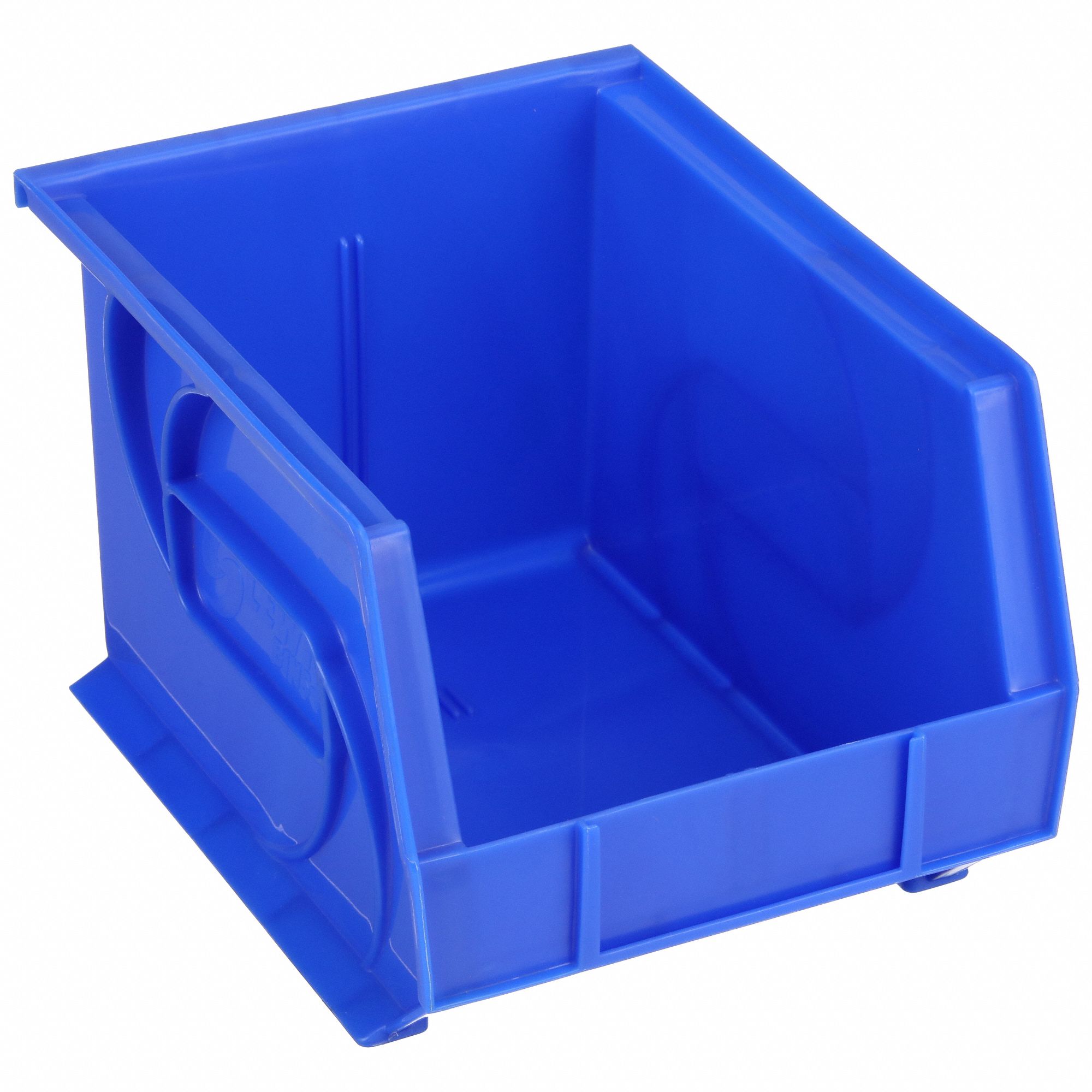 HANG AND STACK BIN, 8¼ IN X 10¾ IN X 7 IN, BLUE, LABEL HOLDERS, 40 LB LOAD CAPACITY