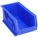 HANG AND STACK BIN, 8¼ IN X 14¾ IN X 7 IN, BLUE, LABEL HOLDERS, 40 LB LOAD CAPACITY