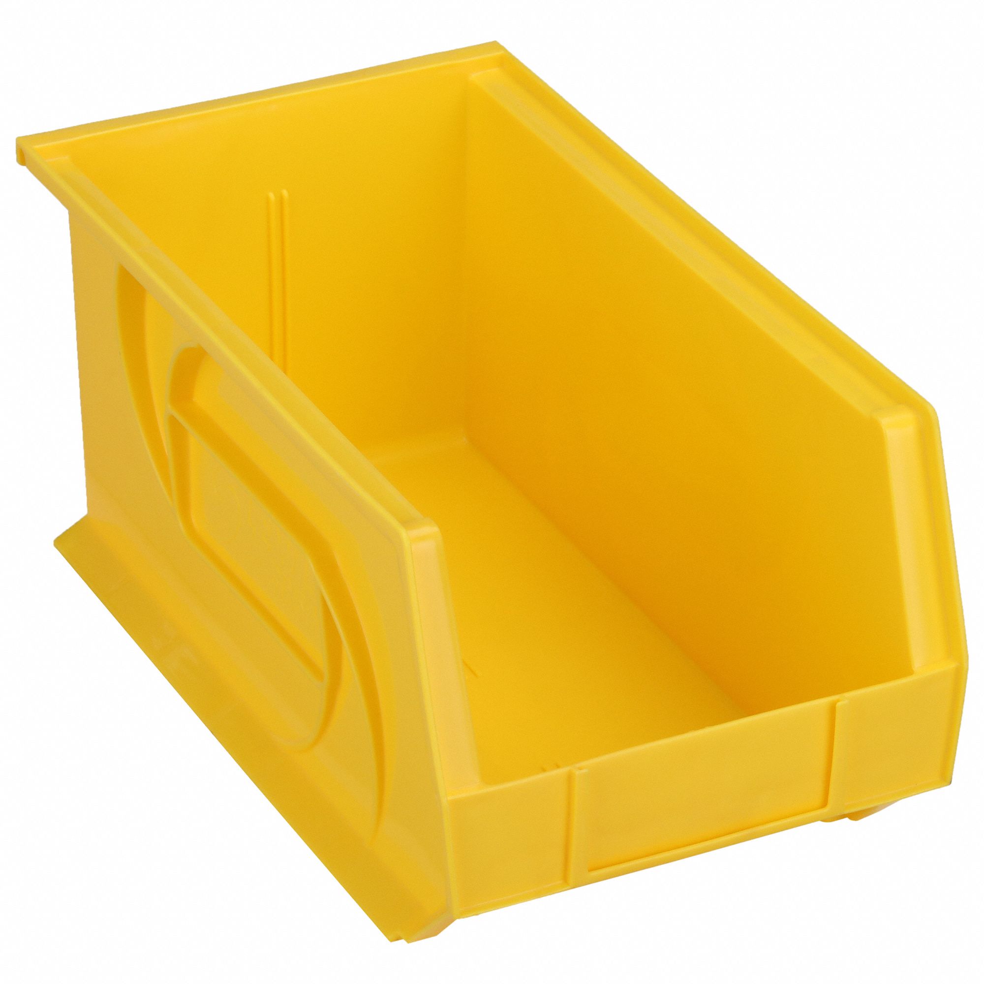 HANG AND STACK BIN, 8¼ IN X 14¾ IN X 7 IN, YELLOW, LABEL HOLDERS