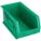 HANG AND STACK BIN, 8¼ IN X 14¾ IN X 7 IN, GREEN, LABEL HOLDERS, 40 LB LOAD CAPACITY