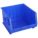 HANG AND STACK BIN, 16½ IN X 18 IN X 11 IN, BLUE, LABEL HOLDERS, 40 LB LOAD CAPACITY