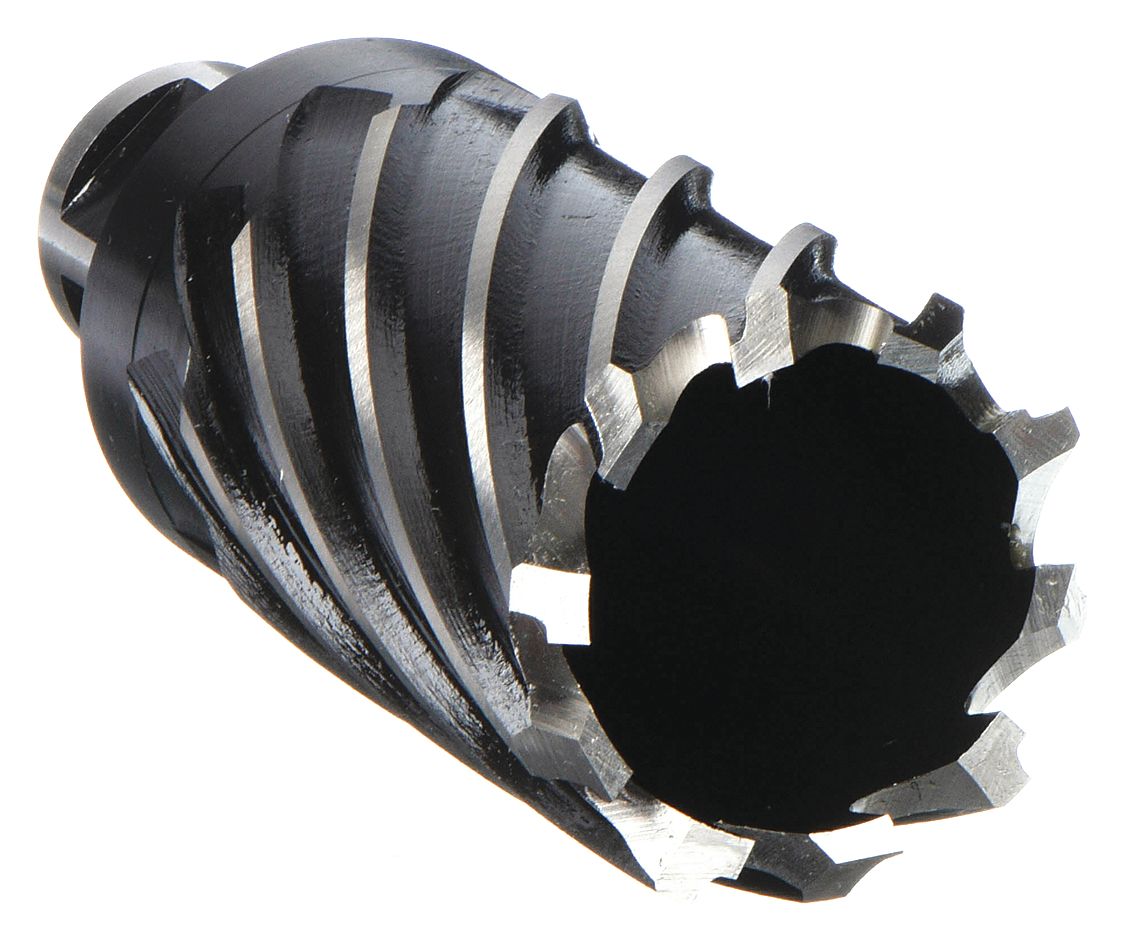Annular Cutter: 1 1/2 in Cutter Dia, 2 in Max Cutting Dp, Black Oxide, High Speed Steel