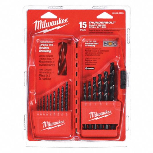 MILWAUKEE Pilot Point Drill Bit Set 21R660 48 89 2803 Grainger