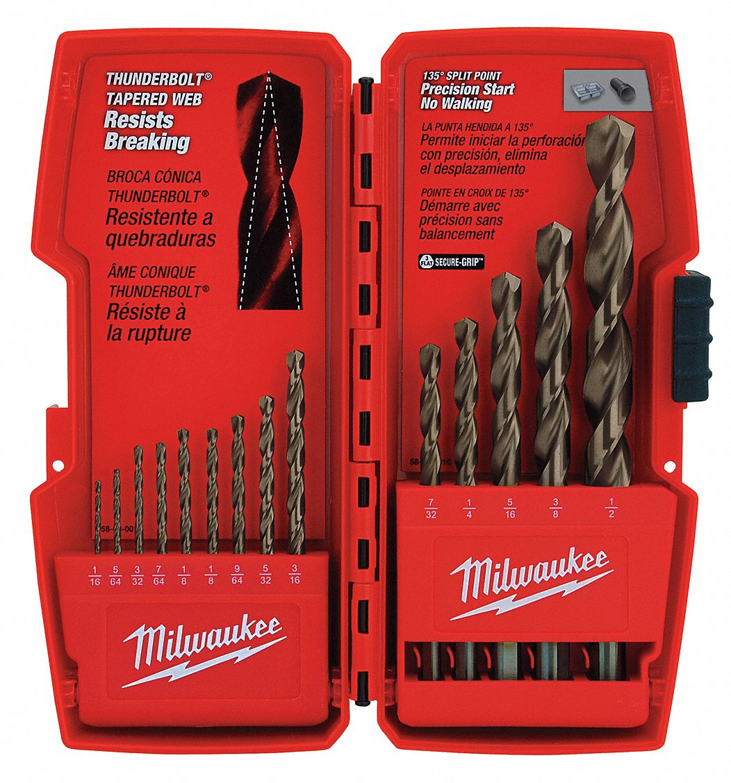 MILWAUKEE Pilot Point Drill Bit Set 21R66348890026 Grainger