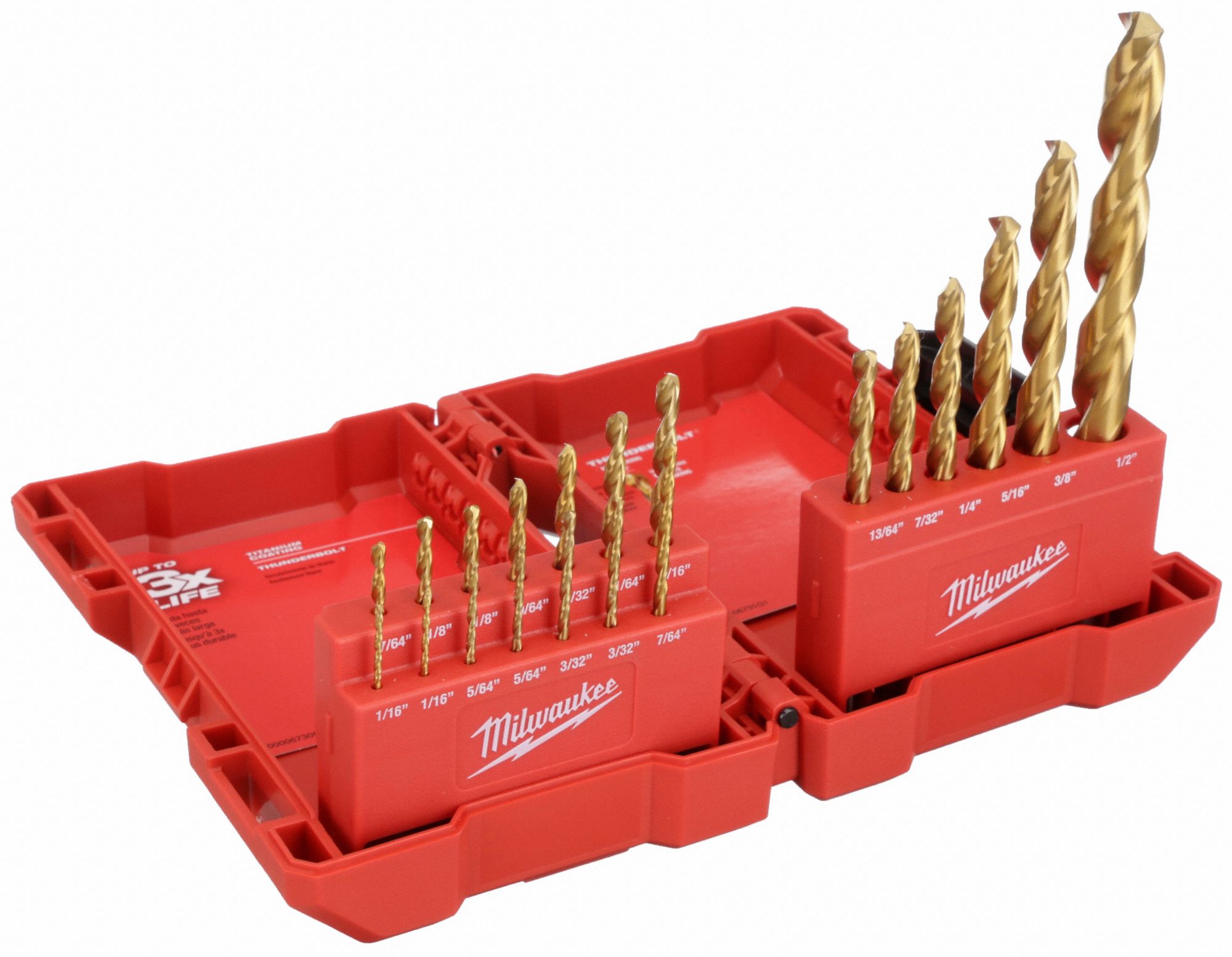 MILWAUKEE, 1/2 in Smallest Drill Bit Size, 1/16 in Largest Drill Bit