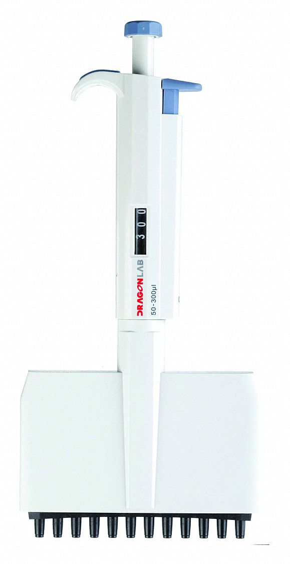 Pipette,  Twelve-Channel,  50-300uL,  ABS
