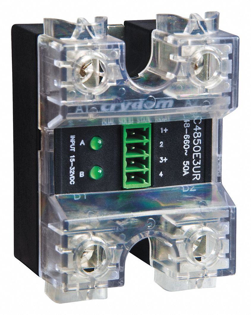 DUAL SOLID STATE RELAY, SURFACE MOUNTED, 50 A MAX OUTPUT CURRENT, SCR, AC OUTPUT