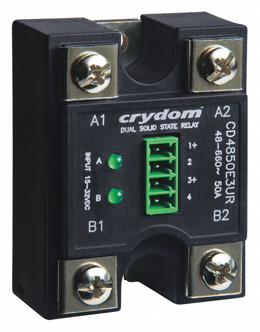 CRYDOM 2-Pole Surface Mount Dual Solid State Relay; Max. Output Amps w