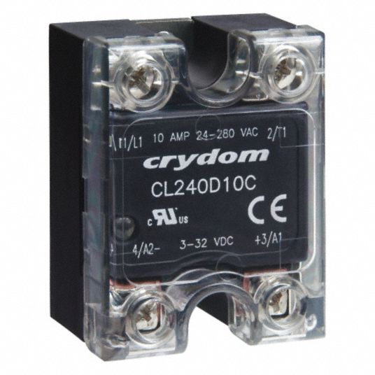 Crydom Surface Mounted 10 A Max Output Current Solid State Relay 21r932cl240a10rc Grainger 