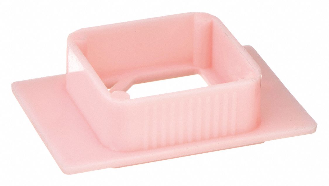 Tissue Embedding Ring: ABS, 1 5/8 in Overall Lg, 1 1/8 in Overall Wd, Pink
