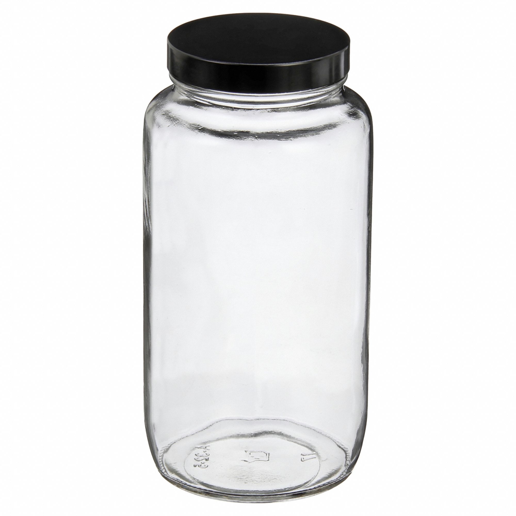 Bottle: Glass, 960 mL Capacity - mL, 32 fl oz Capacity - oz, Clear, Sampling, 93 mm Body Dia, Round