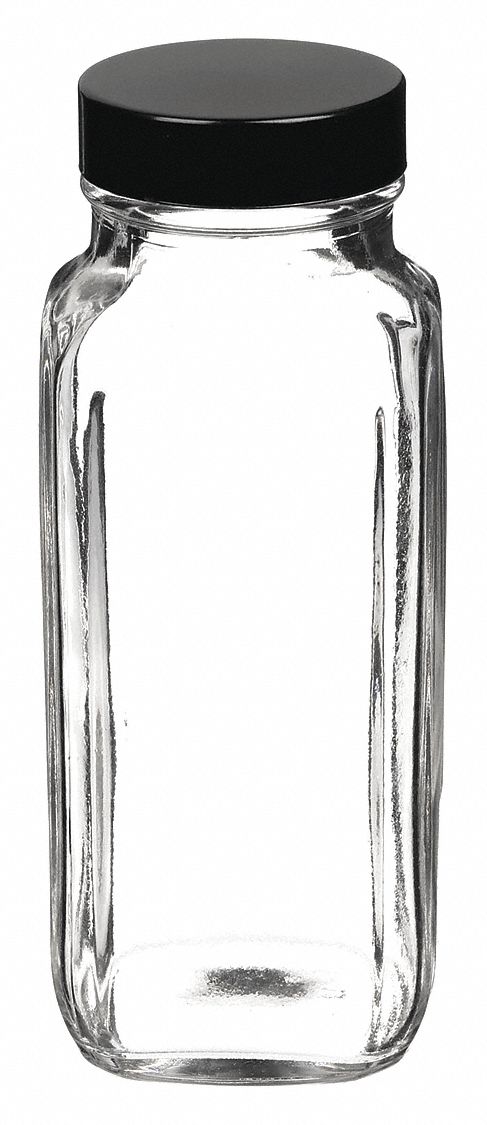 Bottle: Glass, 120 mL Capacity - mL, 4 fl oz Capacity - oz, 45 mm Body Dia, Closure Included, Clear