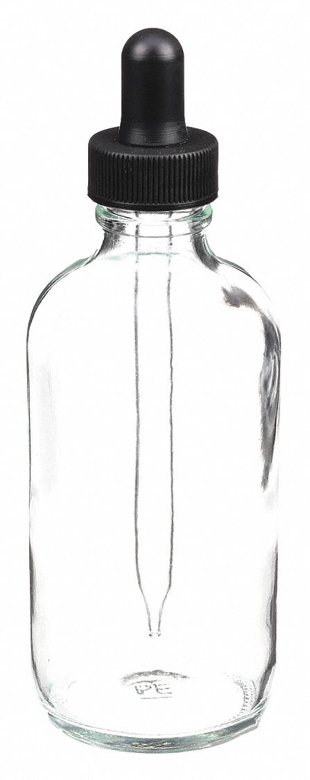 Dropper Bottle: Glass, 120 mL Capacity - mL, 4 fl oz Capacity - oz, Clear, 48 mm Body Dia, Type III