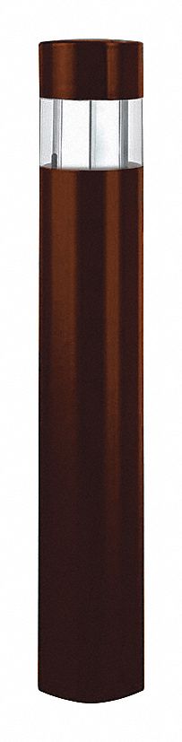 LED BOLLARD, 42 IN H, 1,095 LUMENS, 27W, 120/277V AC, FLAT, BRONZE, 5,000 K COLOUR TEMP