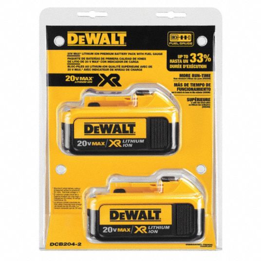 Dewalt Battery 4 Ah Li Ion v Dc Pk 2 21rv48 Dcb4 2 Grainger