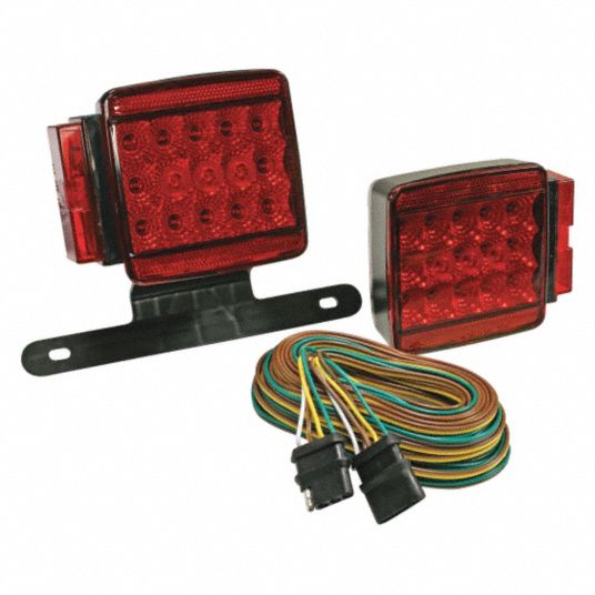 REESE Utility Trailer Lighting Kit, Red, LED 21T09873858 Grainger