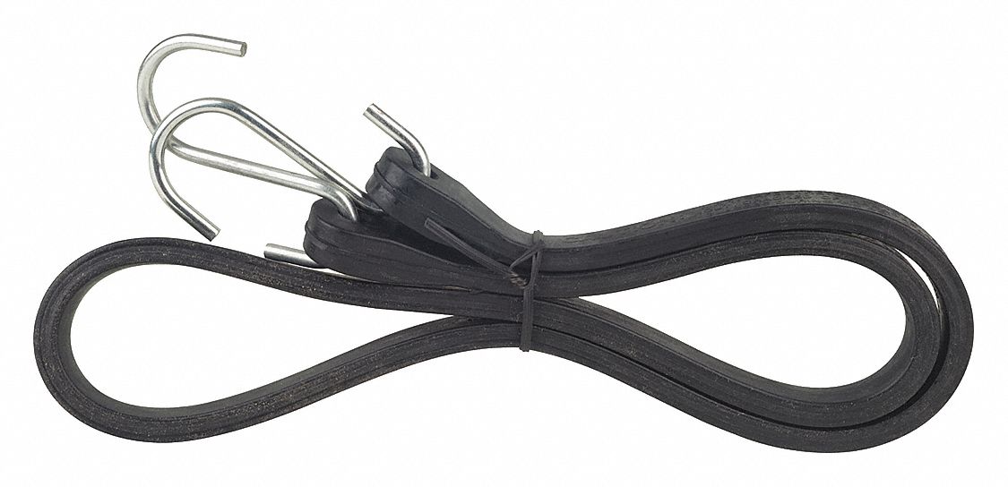 black rubber bungee straps