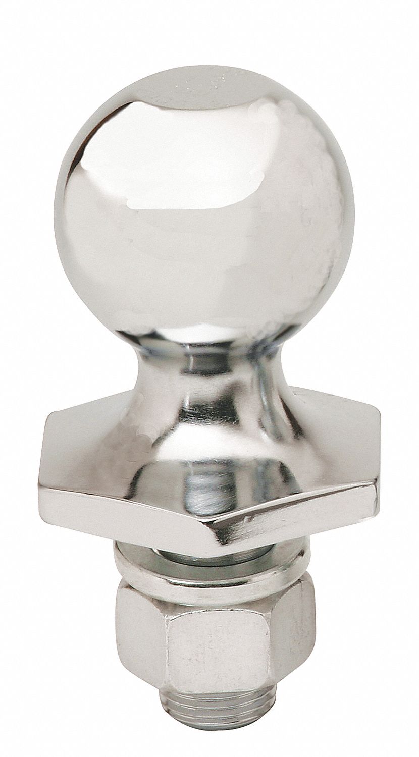 REESE Chrome Hitch Ball, GVWR 3500 Lb. 21T1847008200 Grainger