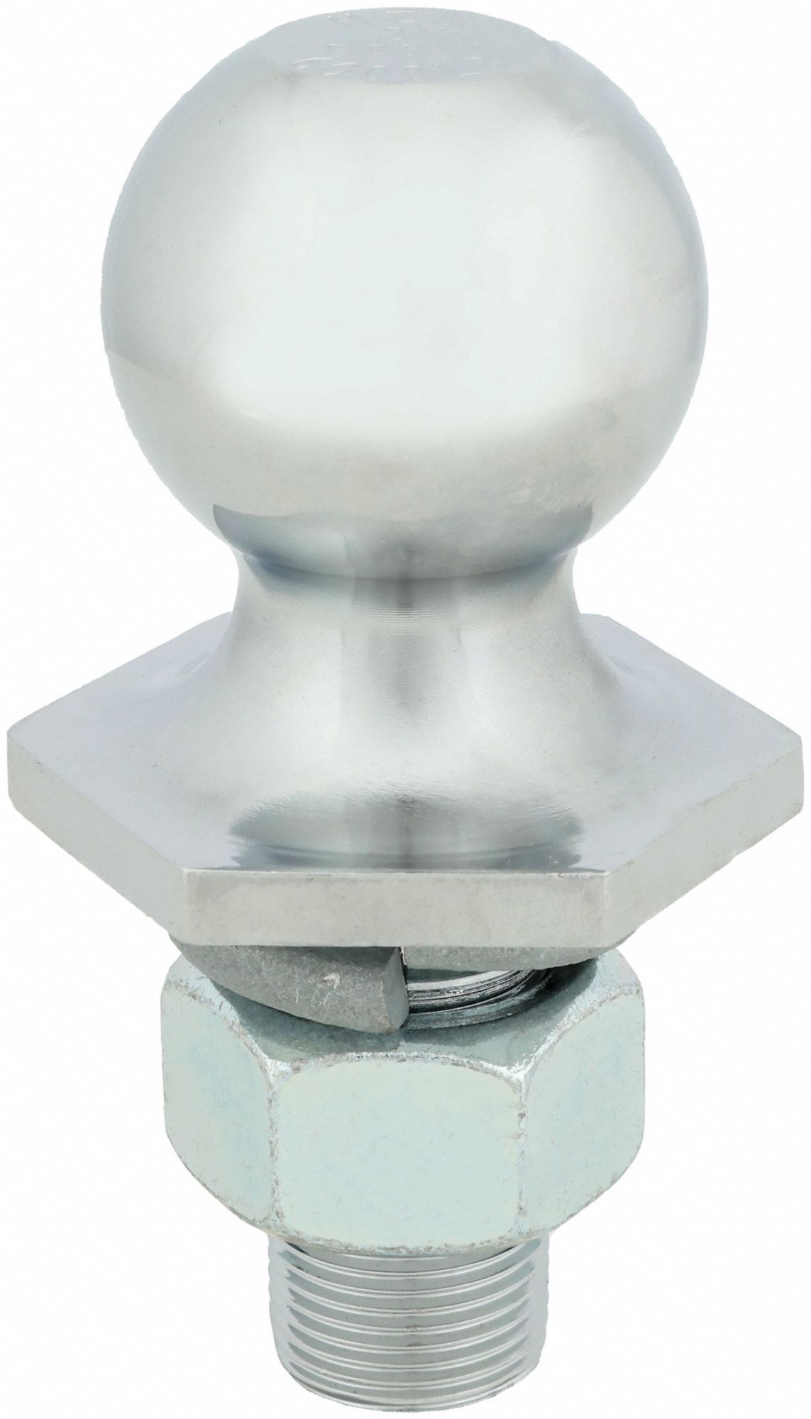 Trailer Hitch Ball: III, 6, 000 lb Gross Vehicle Wt Capacity, 2 in Ball Dia, Steel, Chrome