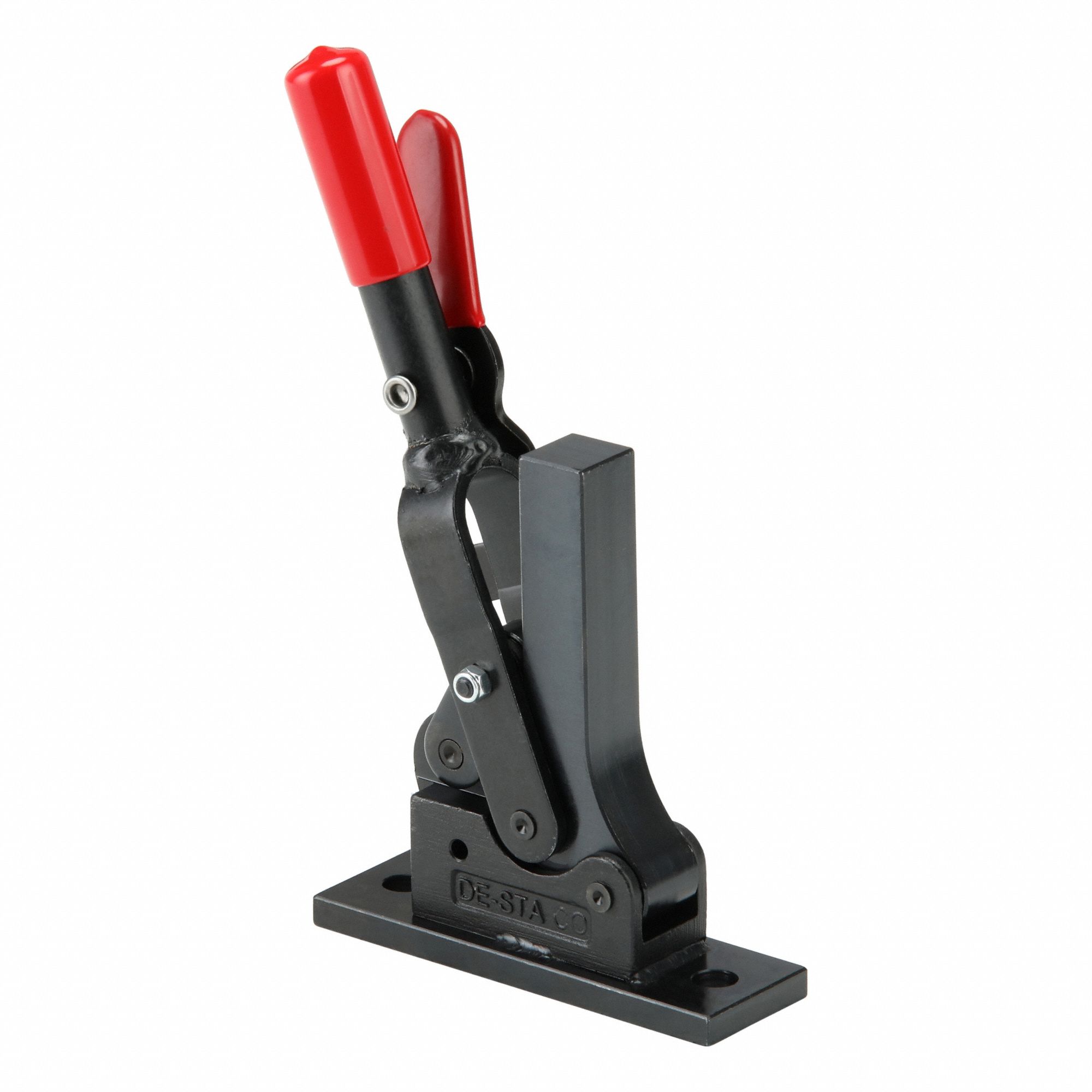 Horizontal Handle Toggle Clamp: Locking Horizontal  Handle, Flange Base Mounting, Locking