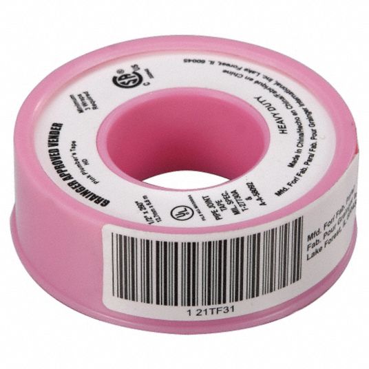 GRAINGER APPROVED Thread Sealant Tape, PTFE, 0.9 to 1.1sg, 1/2 in Width