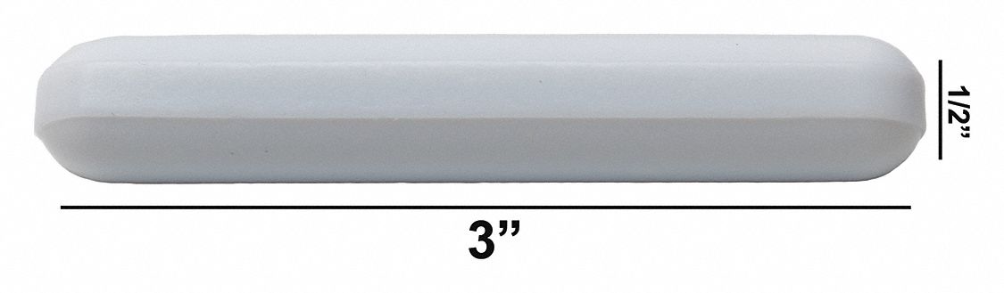 Stirring Bar: Octagon, Alnico, 76.2 mm Overall Lg, 12.7 mm Dia, Autoclavable, White