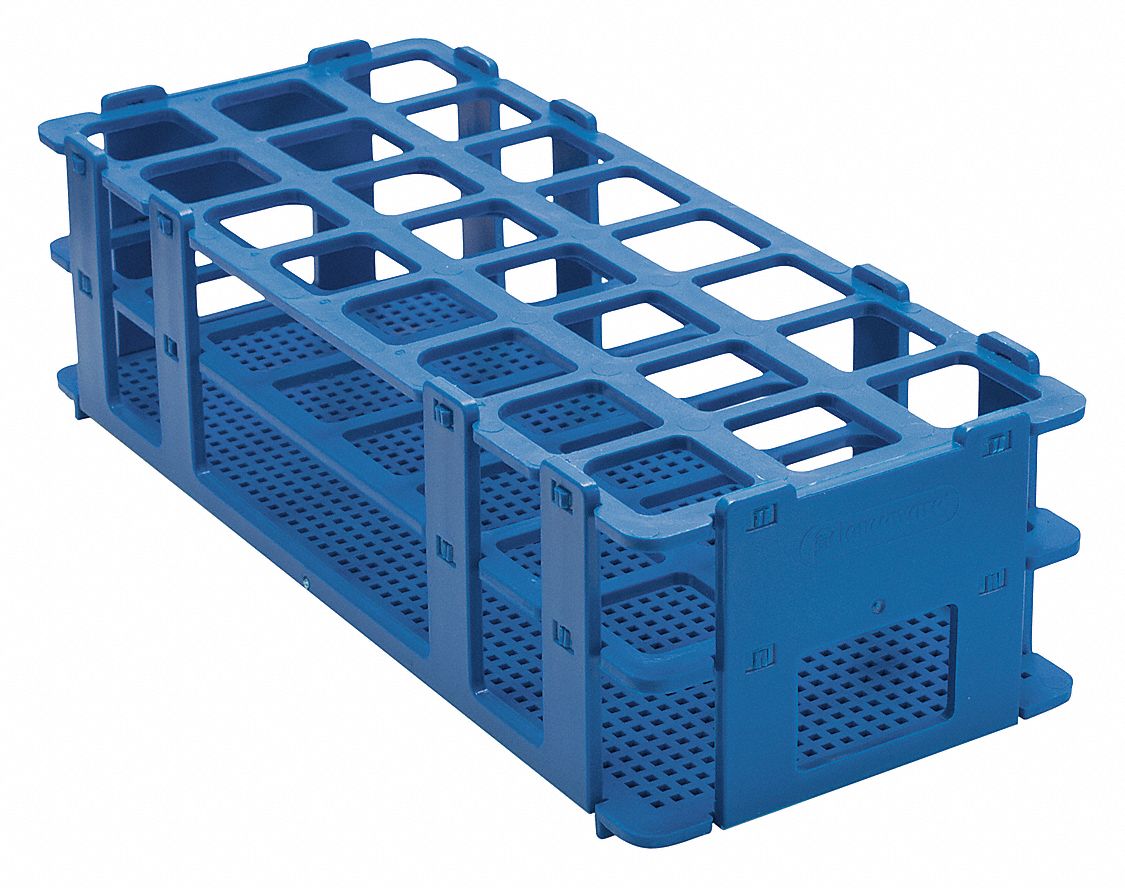 TEST TUBE RACK,NO-WIRE,25MM,BLUE