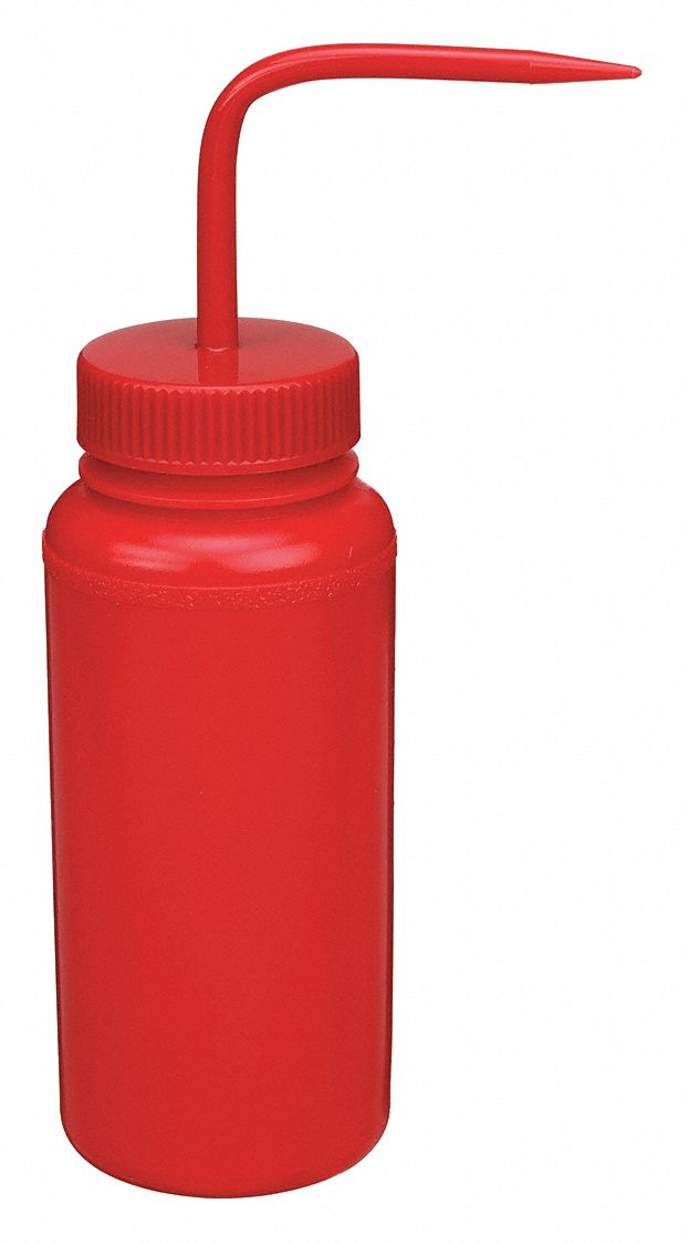 Wash Bottle: 16 fl oz Capacity - oz, 500 mL Capacity - mL, No Imprinting or Write On, No Imprinting