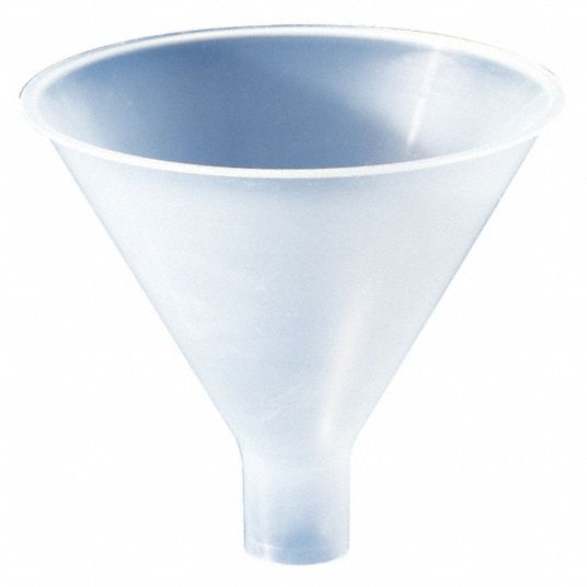 49mL Plastic Powder Funnel, Stem OD 1.2cm to 1.5cm, Stem Length 2.5cm