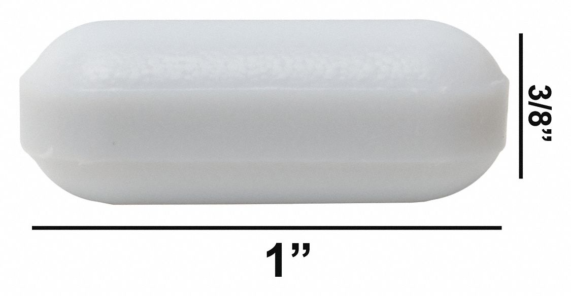 Stirring Bar: Octagon, Alnico, 25.4 mm Overall Lg, 9.5 mm Dia, Autoclavable, White