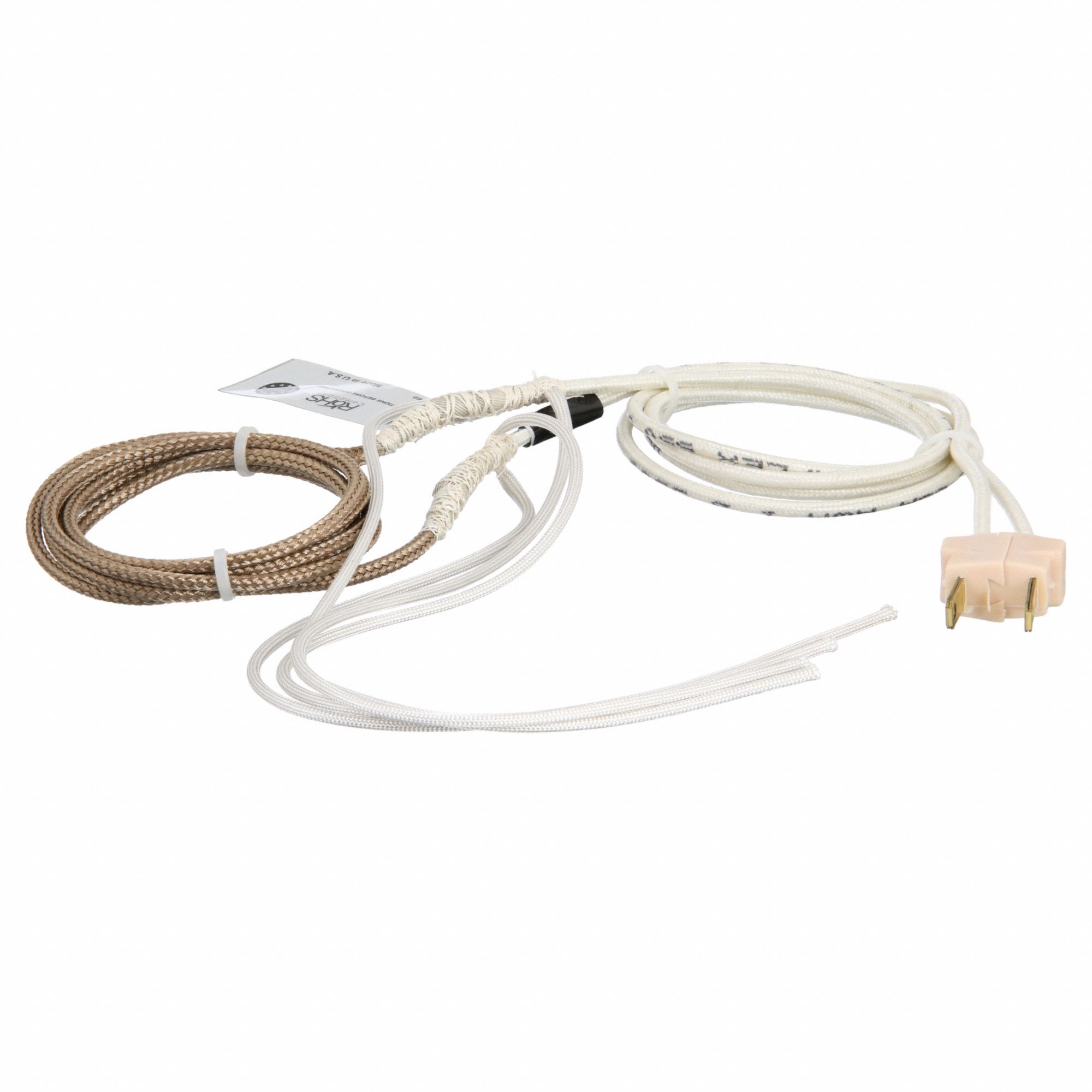 Heating Cord: 760°C Op Temp - Max, 4 ft Overall Lg, 3/16 in Thick, 266 W Watt, HWC