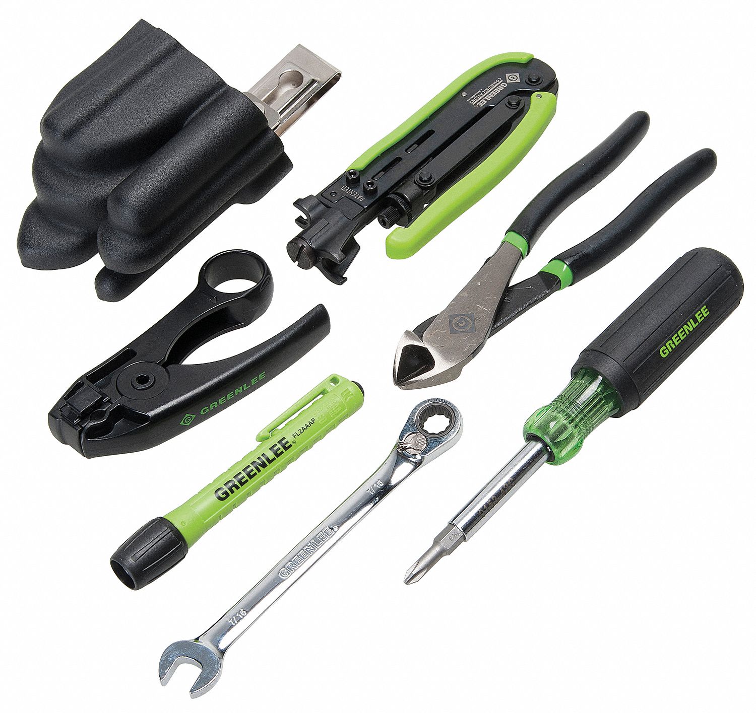 COMMUNICATIONS TOOL KIT, 7 TOTAL PIECES, SAE, 7/16 IN SOCKET DRIVE SIZE