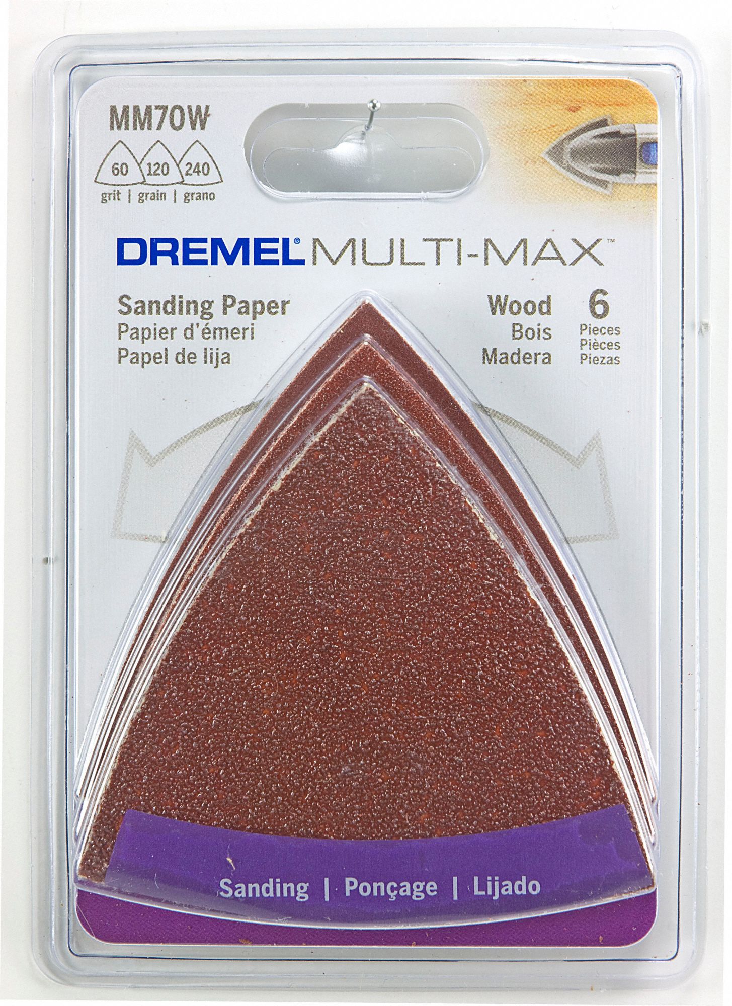 BOSCH Oscillating Tool Sanding Sheet Set 3 3/16 in Wd, 120_240_60 Grit