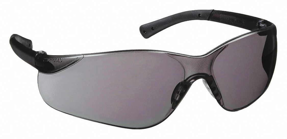 Safety Glasses: Gray Lens, Frameless, Anti-Fog, Gray Frame, BK3 Series